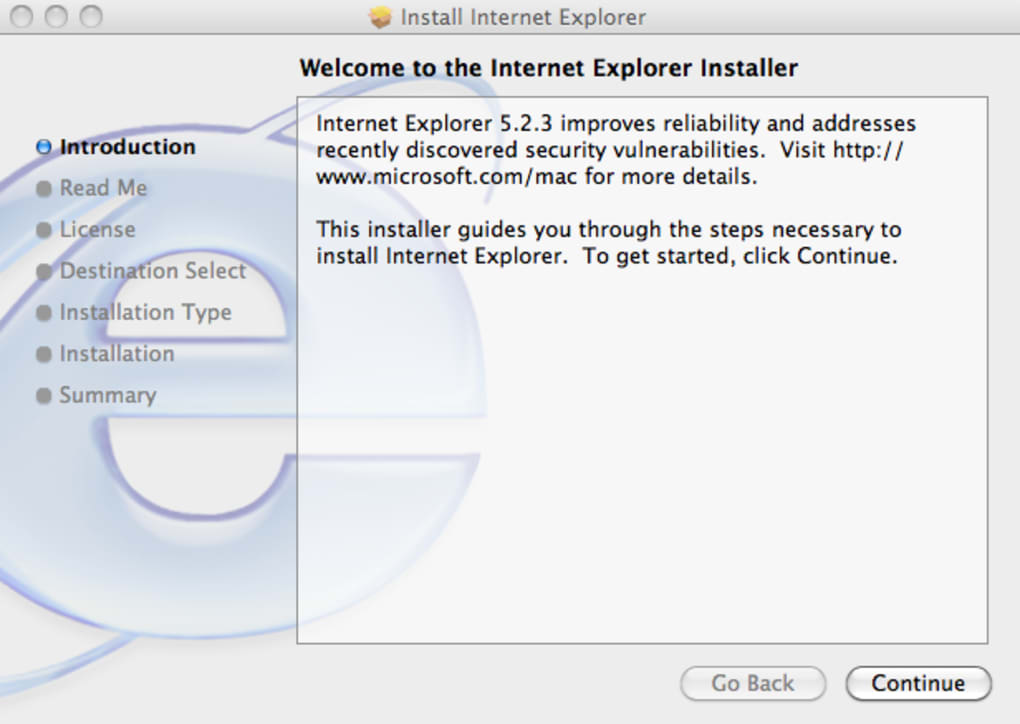 latest version of microsoft internet explorer for mac